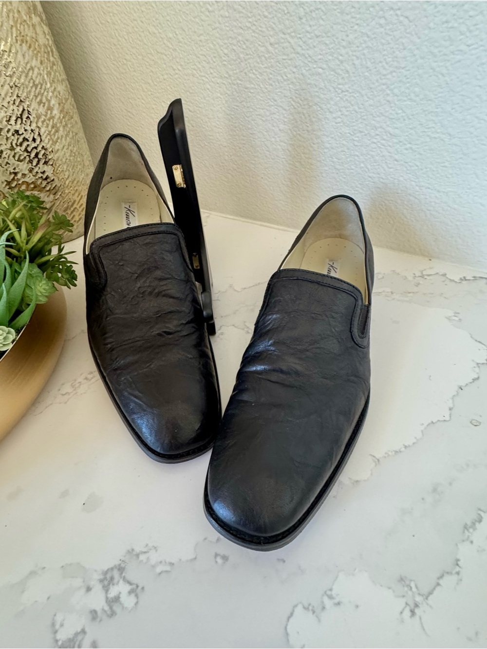 Men’s Shoes Kenneth Cole Black Leather Slip-On Men’s Dress Loafers. Size 11M